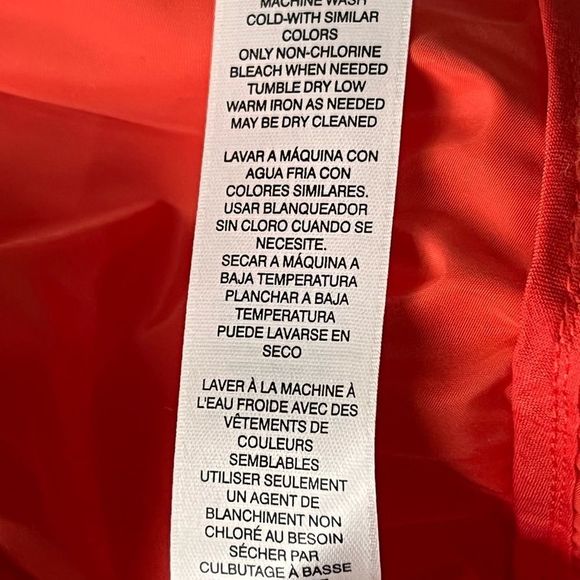 NWT Zenergy by Chicos Orange Rain Coat w Gold Embellishments Size : 1 - Picture 12 of 12